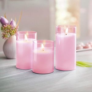 Lumânări LED în pahar, set de 3 buc. imagine