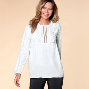 Bluză cu mâneci lungi și dantelă imagine