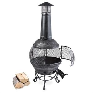 Blumfeldt FLAVIUS, cuptor de grădină, fontă, 140 cm, model antic, argintiu imagine