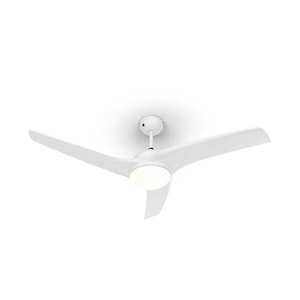 Klarstein Figo ventilator de tavan 52 "lampă 55W plafon 2x42W Titan la distanță alb imagine