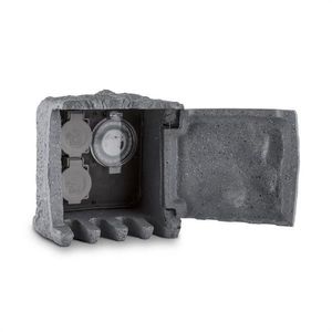 Waldbeck Timer Rock soclu cu 2 prize, cablu de 5m, piatra imagine