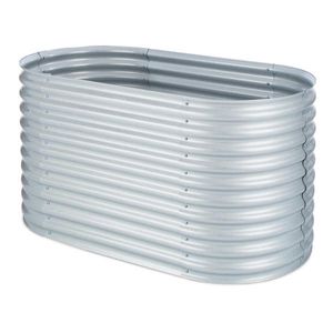 Blumfeldt HIGH GROW, argintiu, 1, 6 M, ghiveci ridicat, aluminiu galvanizat imagine