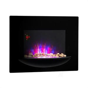 Klarstein Feuerschale , semineu electric, 1800 W, cu iluzie de flacara, fara fum, negru imagine
