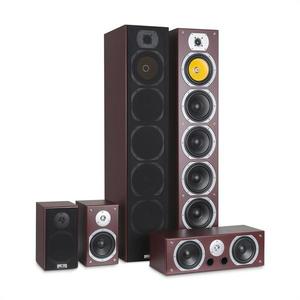 Auna V9B, difuzoare surround, set de 5 difuzoare, 440 w, rms, mahagon imagine