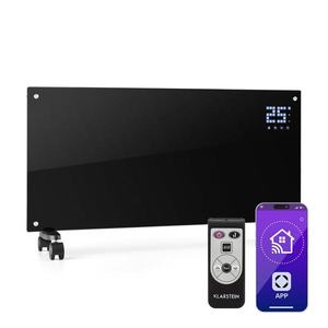 Klarstein Bornholm Smart, convector electric, 2000 W, WiFi, afișaj LED, cronometru, IP24, negru imagine