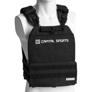 Capital Sports Battlevest 2.0, vestă cu greutăți, 2 greutăți de 4, 0 kg, neagră imagine