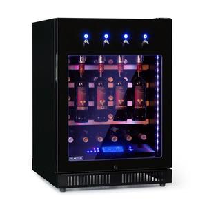 Klarstein First Class 36, frigider pentru vin, 4 distribuitoare, 36 sticle, 5-22 ° C, negru imagine