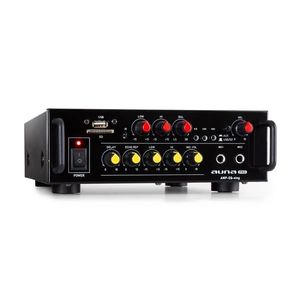 Auna Pro Amp EQ BT, amplificator HiFi de karaoke, 2 x 30 W RMS, BT, USB, SD, 2 x intrare microfon imagine