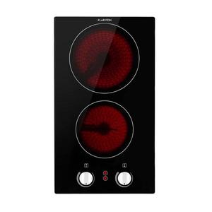 Klarstein EasyCook Domino, plită din sticlă ceramică, 3000 W, buton rotativ, negru imagine