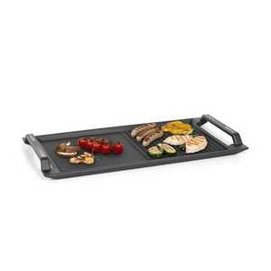 Klarstein Delicatessa Grill Pan , placă pentru grill, accesoriu pentru plită cu inducție, negru imagine