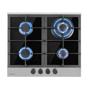 Klarstein Alchemist, plită pe gaz cu 4 zone, arzătoare din aluminiu, sticlă-ceramică, negru imagine