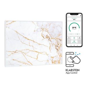 Klarstein Wonderwall Air Art Smart, încălzitor cu infraroșu, 80 x 60 cm, 500 W, aplicație, marmură imagine