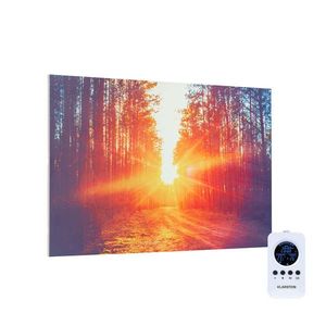 Klarstein Wonderwall Air Art Infinite, încălzitor infraroșu, imagine, 90 x 60 cm, 580 W, montat pe perete, telecomandă imagine