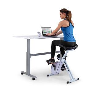 Capital Sports Azura Desk Bike, home trainer, volant de 7, 5 kg, curea de transmisie, alb imagine