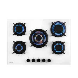 Klarstein Goldflame 5, aragaz pe gaz, 5 arzătoare, arzătoare din alamă, ceramică din sticlă imagine