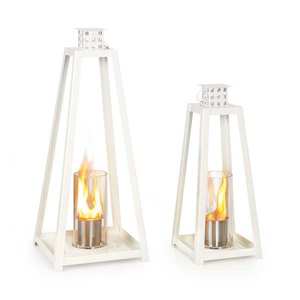 Blumfeldt Fiamme Triangolo, felinare etanol, set 2 piese, arzator din otel inoxidabil, 0, 3 litri, timp de ardere 4 ore imagine