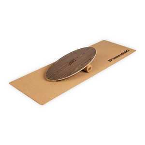 BoarderKING Indoorboard Allrounder, placă pentru echilibru, covor, cilindru, lemn / plută imagine