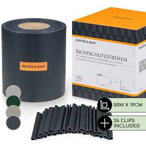 Blumfeldt Benzi de practection pentru gard, PVC, 450 g / m², 50 × 19 cm, zacisk imagine