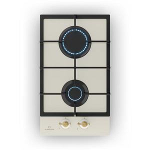Klarstein Victoria Domino, plită pe gaz, 2 arzătoare, arzătoare Sabaf, plită ceramică, design retro imagine