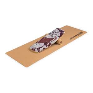 BoarderKING ndoorboard Curved, placa echilibru, saltea, cilindru, lemn / pluta imagine