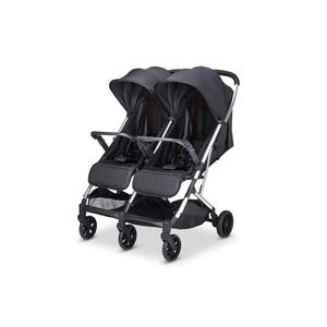 Cărucior Babify Twin Air Gemelar, omologat până la 22 kg, ușor și compact, gri deschis imagine