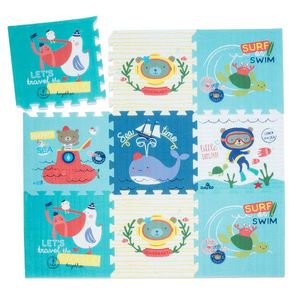 Babify Covoraș de joacă, cu jucărie, 9 buc, motiv planetă imagine