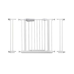 Babify Barieră de siguranță pentru copii, albă, universală de la 65 la 95 cm, cu 2 extensii și kit de balustradă imagine