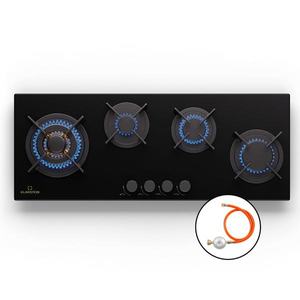 Klarstein Goldflame 4 Slim, plită cu gaz, 4 arzătoare, independentă, gaz natural/propane, oțel inoxidabil imagine