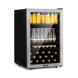 Klarstein Beersafe 5XL, frigider, 148 litri, 3 rafturi, ușă panoramică din sticlă, oțel inoxidabil imagine