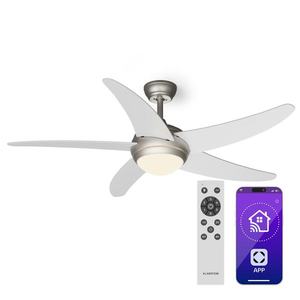 Klarstein Bolero 2 în 1, ventilator de tavan, Ø 132 cm, lumină 55 W, telecomandă, control prin aplicație, funcționare în două direcții imagine