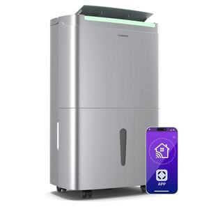 Klarstein DryFy Connect 40 dezumidificator, 40 l / zi, 60-70 m², control prin aplicație, mobil, rezervor de apă imagine