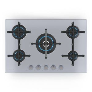 Klarstein Illuminosa 5 plită pe gaz 5 arzătoare Sabaf arzător din oțel inoxidabil imagine