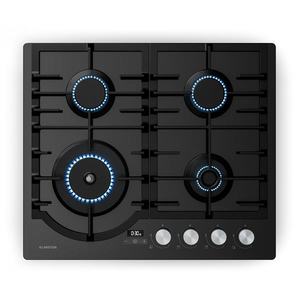 Klarstein Ignito gaz plită, 8 kW, suporturi din fontă, temporizator, reglare temperatură imagine