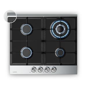 Klarstein Plită pe gaz Verosteel, 4 arzătoare, aprindere electrică, compatibilă cu gaz natural și GPL, 8000 W, 60 cm imagine