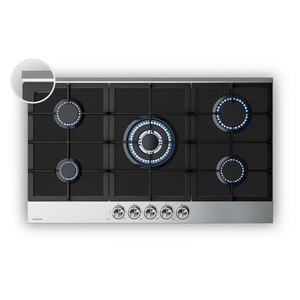 Klarstein Plită pe gaz Verosteel, 5 arzătoare, aprindere electrică, compatibilă cu gaz natural și GPL, 10400W, 90 cm imagine