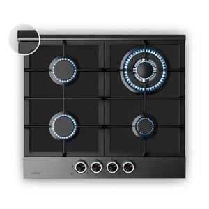 Klarstein Plită pe gaz Verosteel, 4 arzătoare, aprindere electrică, compatibilă cu gaz natural și GPL, 8000 W, 60 cm imagine