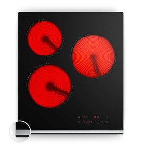 Klarstein Plită vitroceramică Verosteel | 3 zone | Minimalist, Puternic | 5000 W | 45 cm imagine