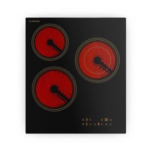 Klarstein Victoria plită vitroceramică, 3 zone, Elegant, atemporal, 5000 W, 45 cm imagine