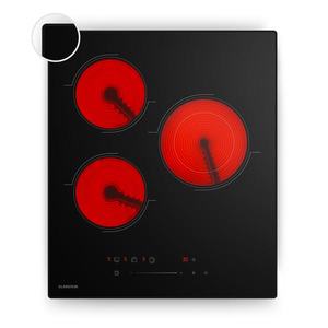 Klarstein Plită vitroceramică Velaire, elegantă, minimalistă, compactă, 3 zone de gătit, 4100 W, 45 cm imagine