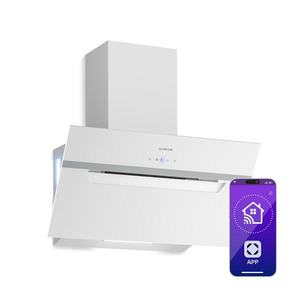 Klarstein Hota înclinată BigBite | mod de evacuare și recirculare a aerului | sticlă de siguranță | 417 m³/h | 60 cm imagine