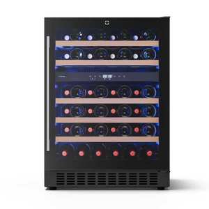 Klarstein Illuminosa frigider de vin sub-blat | Cu două zone | 129 litri | 46 sticle | 60 cm imagine