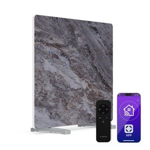 Klarstein Panou infraroșu MarmoHeat | 420 W | 6 - 12 m² | design marmură | 70 cm x 63 cm imagine