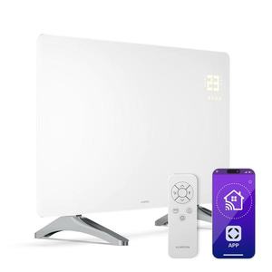 Klarstein Panou infraroșu Wonderglass | 480 W | 7 - 14 m² | Design modern din sticlă | 90 cm x 58 cm imagine