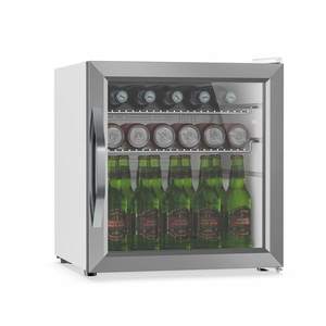 Klarstein Beersafe frigider pentru băuturi cu uși din sticlă | 44 x 48 cm | Iluminare interioară LED | Argintiu-alb imagine