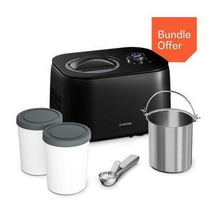 Klarstein Aparat de înghețată, slushie și iaurt FrostFusion cu compresor și accesorii | 1 l | 100 W imagine