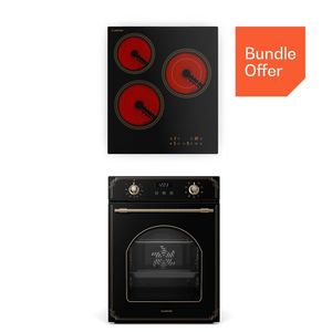 Klarstein Plită vitroceramică Victoria + cuptor îngust Victoria | Atemporală | 45 cm imagine