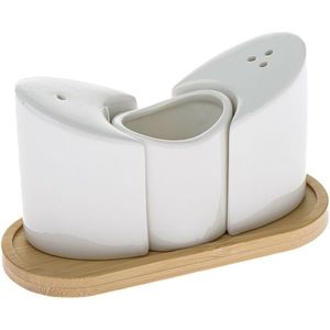 Solniță și pipernță din porțelan cu suport Aripi imagine