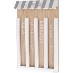 Recipient din lemn pentru capsule Coffee Shop, 19 x 30 cm imagine