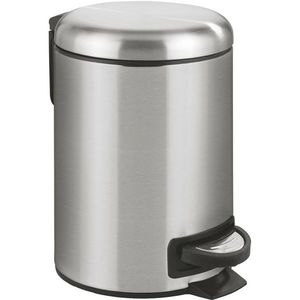 Wenko Coș de gunoi cu pedală Leman 3 l, inox, inox mat, 3 l imagine