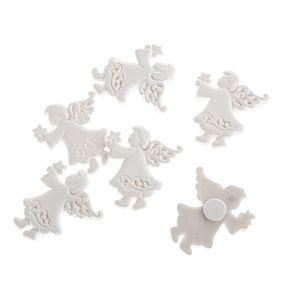 Set de decorațiuni de Crăciun Înger, 6 bucăți, poliresină imagine